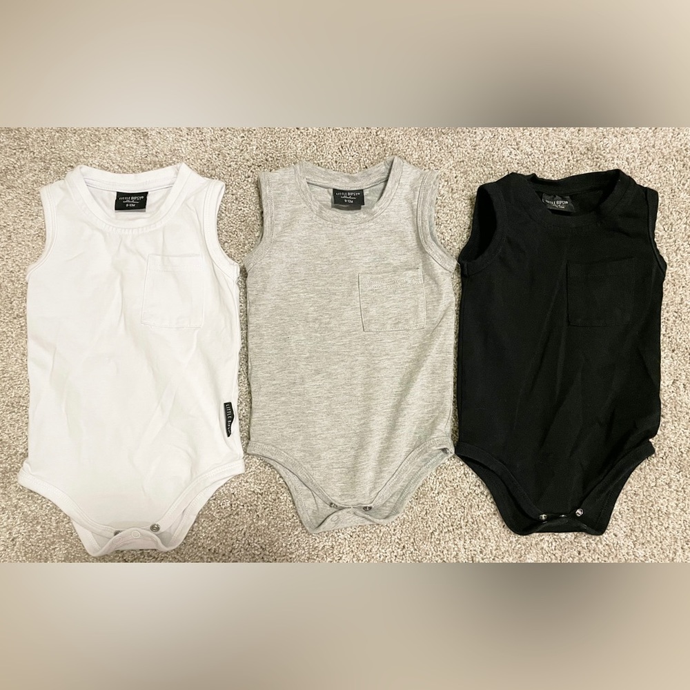 Little Bipsy 3 Tank Onesies 9-12 Months